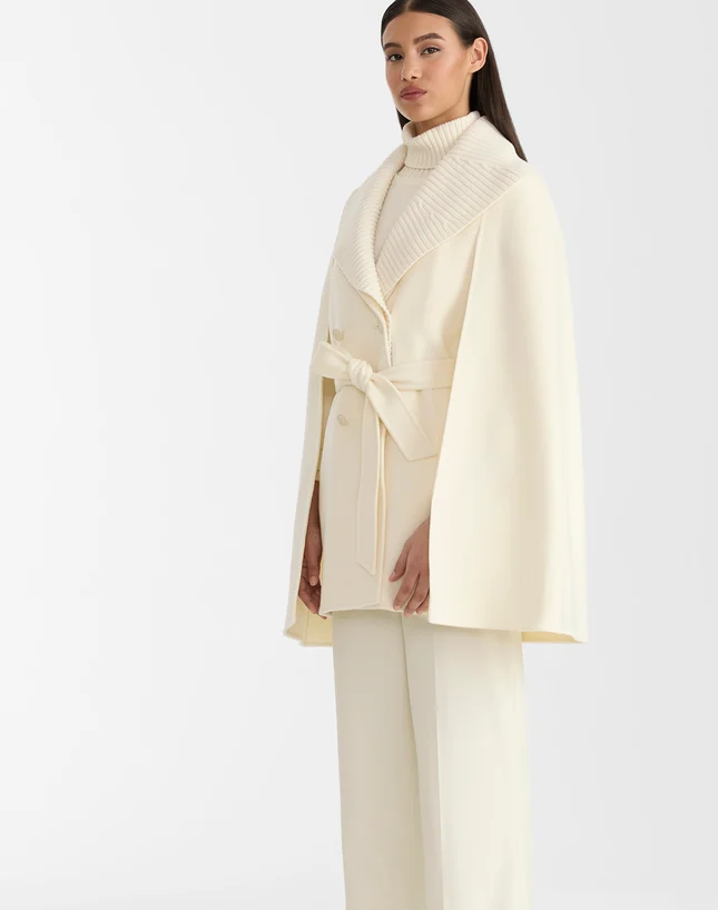 MACKAGE - Susie Wool Cape in Cream Coats & Jackets