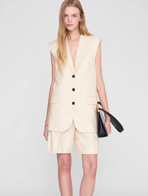 ANINE BING - Bryson Short in Cream Shorts