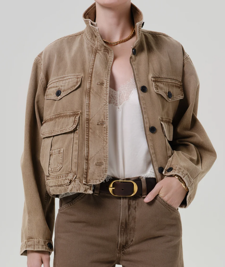CITIZENS OF HUMANITY - Funnel Collar Barn Jacket in Tan Jacket