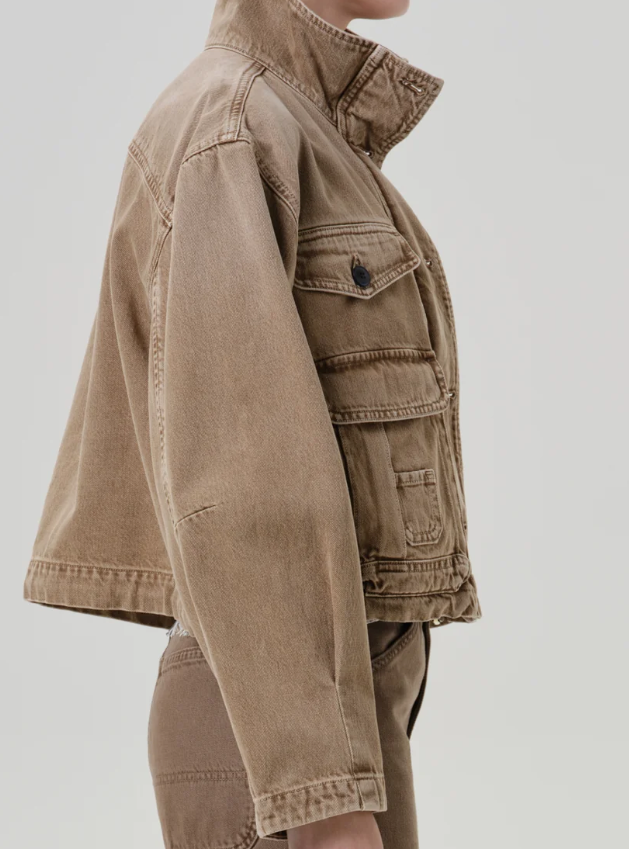 CITIZENS OF HUMANITY - Funnel Collar Barn Jacket in Tan Jacket