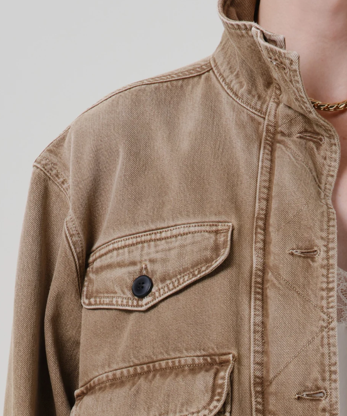 CITIZENS OF HUMANITY - Funnel Collar Barn Jacket in Tan Jacket
