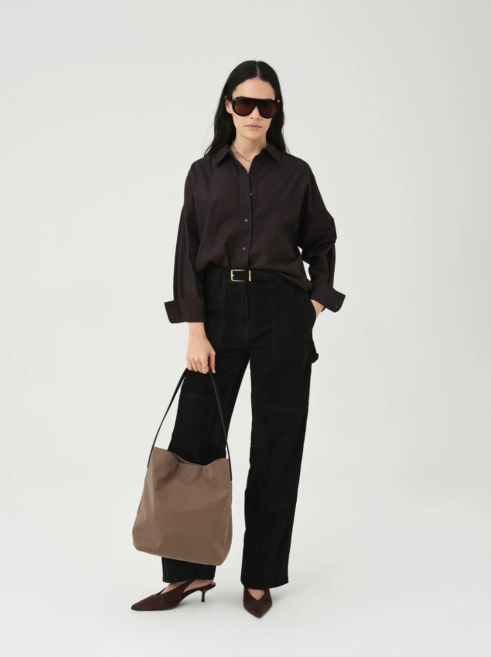 VEE COLLECTIVE - Essence Vertical Tote in Mink Handbag