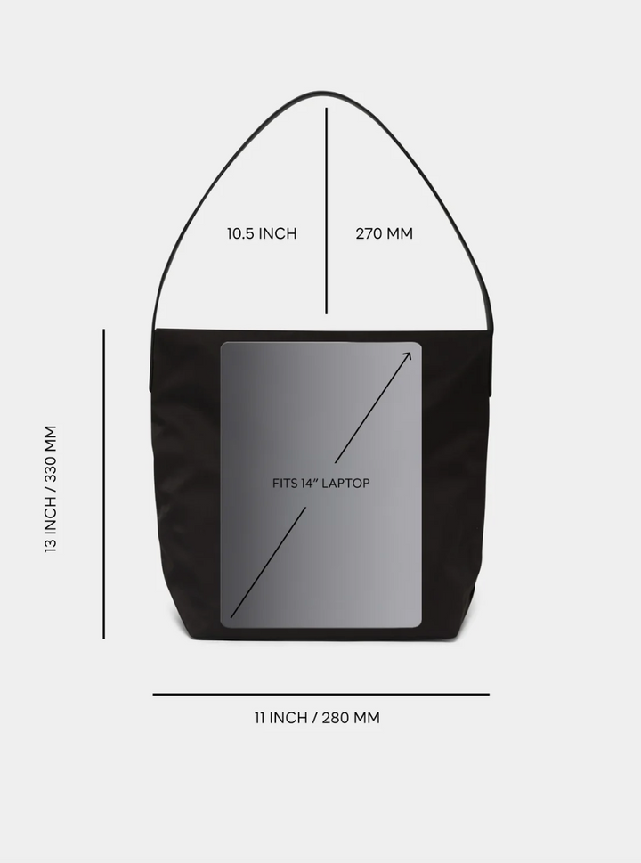 VEE COLLECTIVE - Essence Vertical Tote in Black Handbag