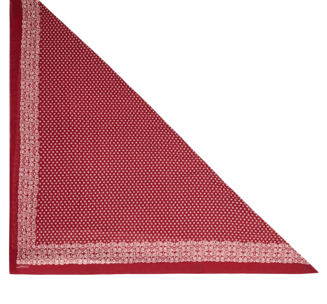 THE GREAT - The Big Bandana in Maroon Scarves