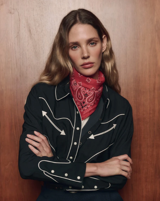 The Great - The Silk Bandana in True Red Accessories
