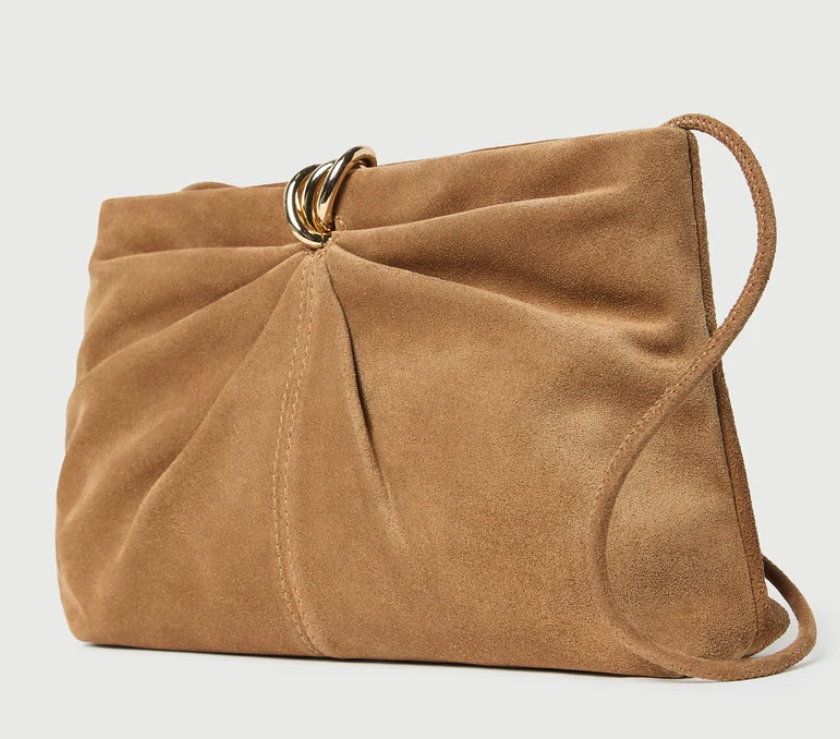 LOEFFLER RANDALL - Corine Gathered Multi Ring Clutch in Toffee Handbag