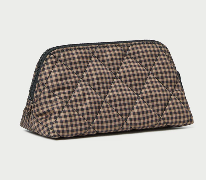 LOEFFLER RANDALL - Georgette Cosmetic Pouch in Brown/Black Check Accessories