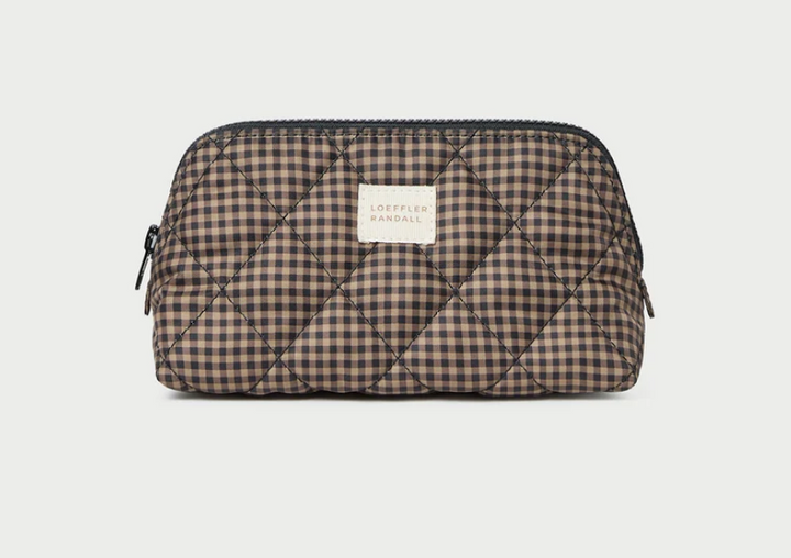 LOEFFLER RANDALL - Georgette Cosmetic Pouch in Brown/Black Check Accessories