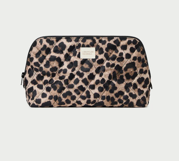 LOEFFLER RANDALL - Frances Cosmetic Pouch in Brushed Leopard Accessories