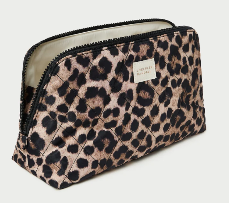 LOEFFLER RANDALL - Frances Cosmetic Pouch in Brushed Leopard Accessories