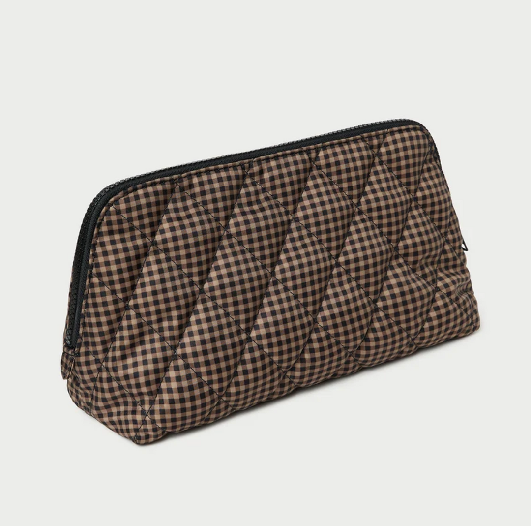 LOEFFLER RANDALL - Frances Cosmetic Pouch in Brown/Black Check Accessories
