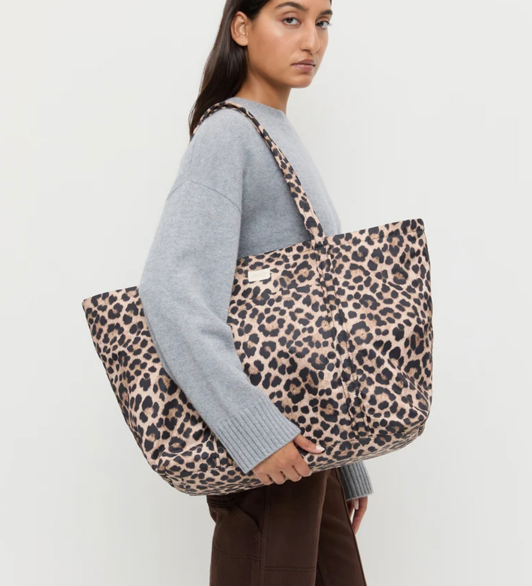 LOEFFLER RANDALL - Dina Travel Tote in Brushed Leopard Handbag