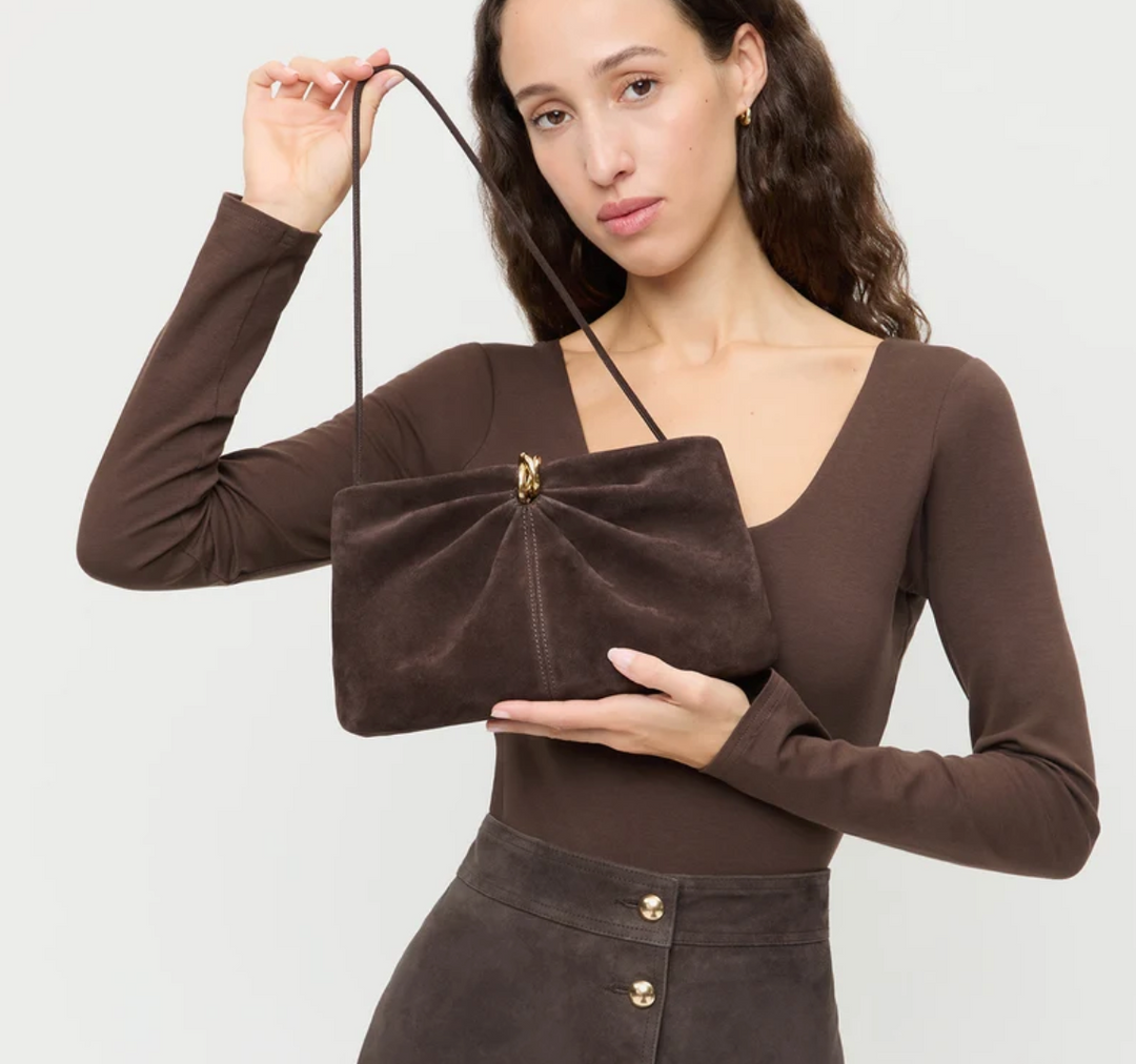 LOEFFLER RANDALL - Corine Gathered Multi Ring Clutch in Tmoro Handbag