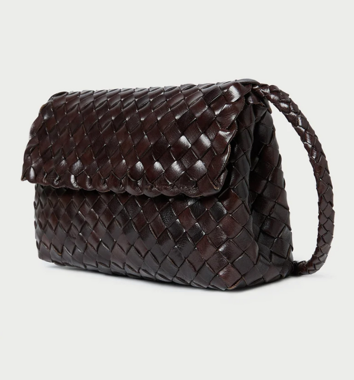 LOEFFLER RANDALL - Mini Woven Crossbody in Chocolate Handbag