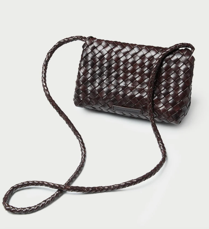 LOEFFLER RANDALL - Mini Woven Crossbody in Chocolate Handbag