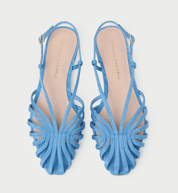 LOEFFLER RANDALL - Devon Lattice Slingback Sandal in Cornflower Blue Shoes