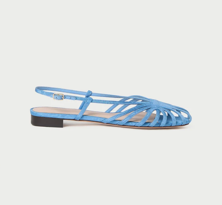 LOEFFLER RANDALL - Devon Lattice Slingback Sandal in Cornflower Blue Shoes