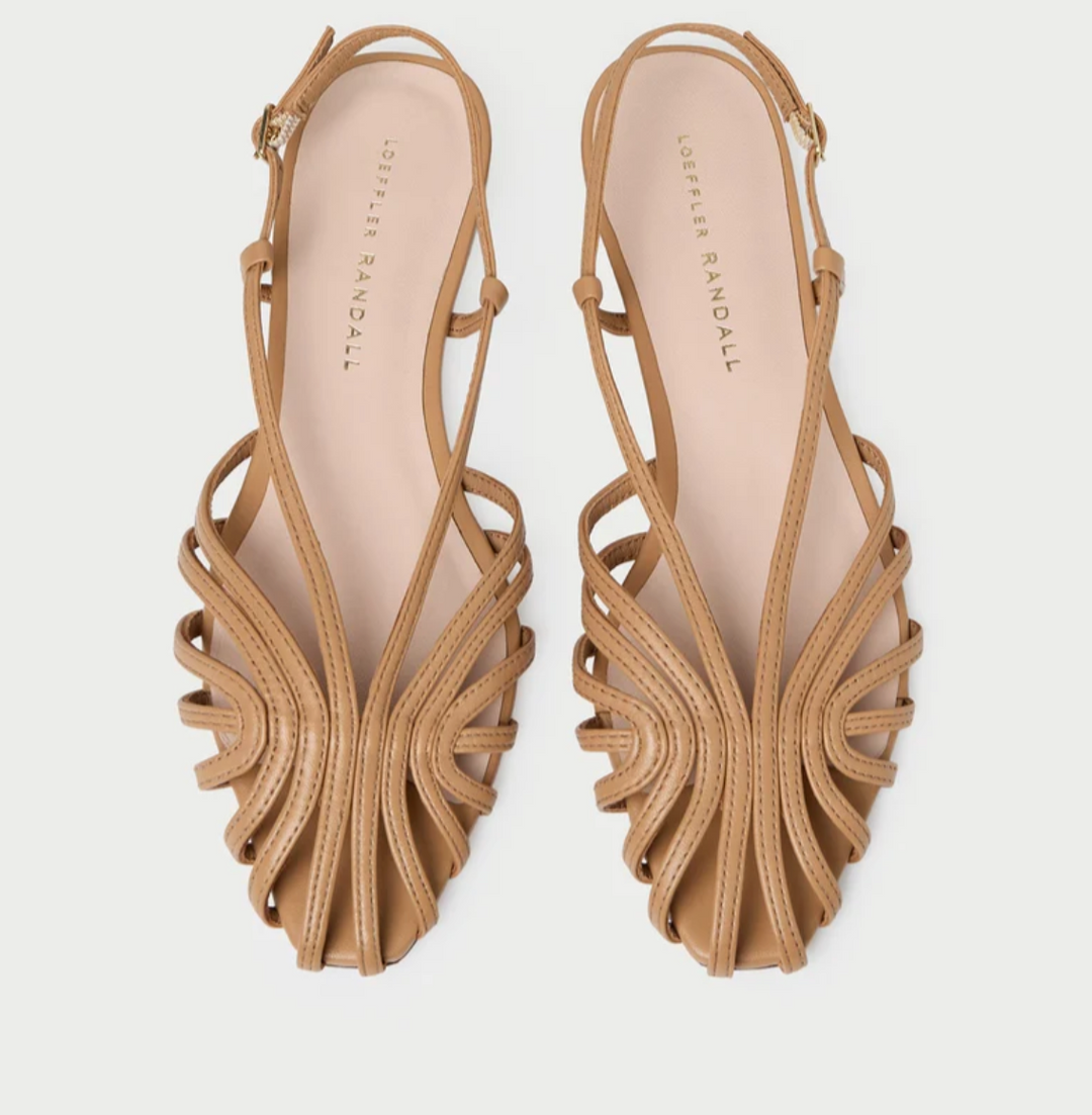 LOEFFLER RANDALL - Devon Lattice Slingback Sandal in Dune Shoes