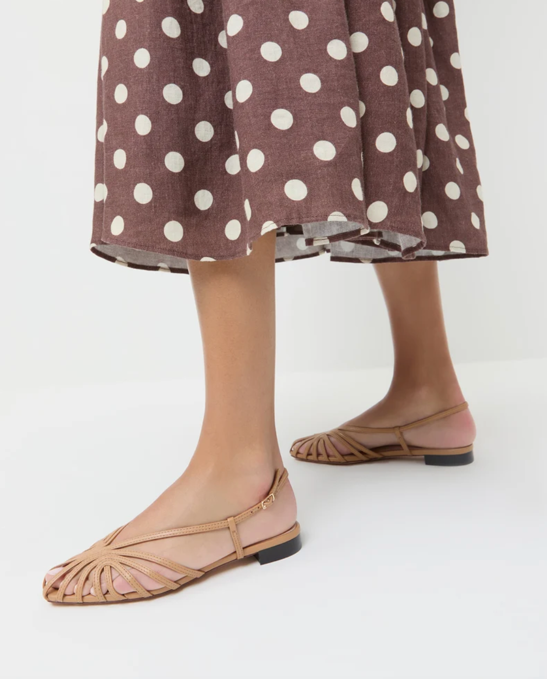 LOEFFLER RANDALL - Devon Lattice Slingback Sandal in Dune Shoes