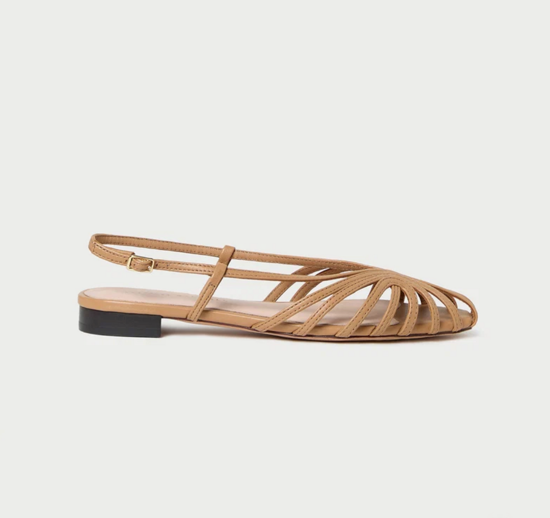 LOEFFLER RANDALL - Devon Lattice Slingback Sandal in Dune Shoes