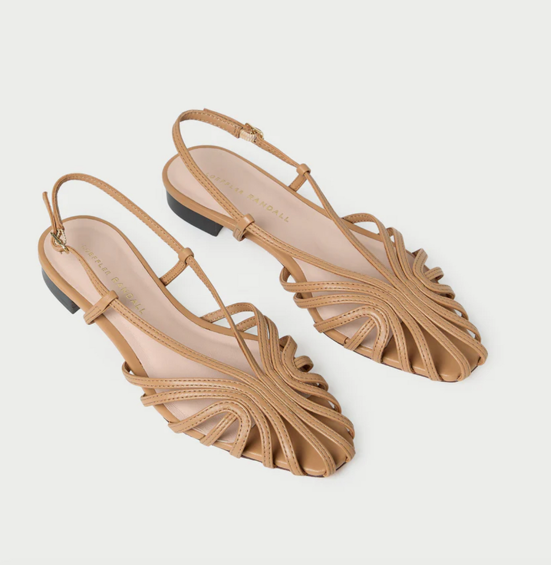 LOEFFLER RANDALL - Devon Lattice Slingback Sandal in Dune Shoes