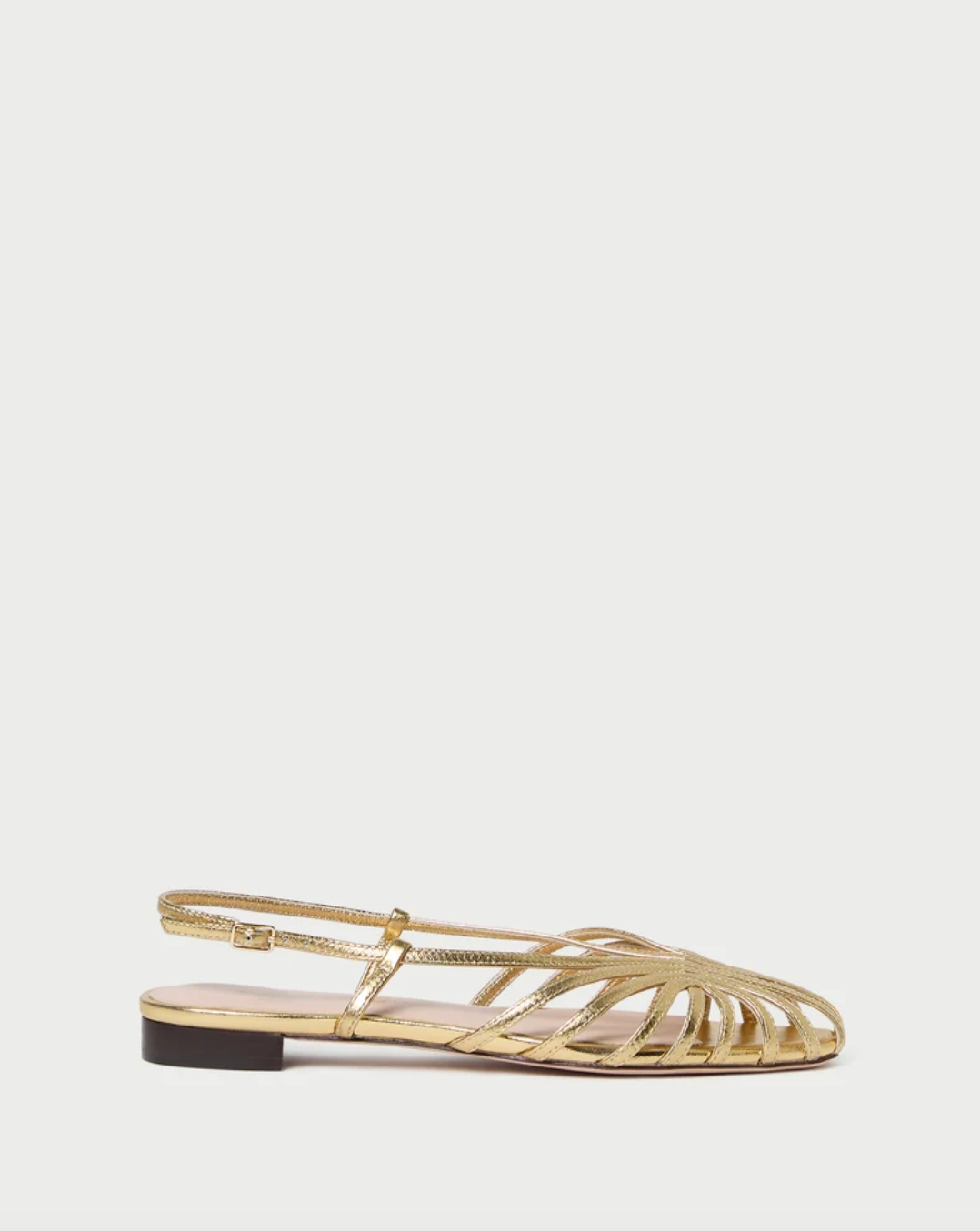 LOEFFLER RANDALL - Devon Lattice Slingback Sandal in Gold Shoes