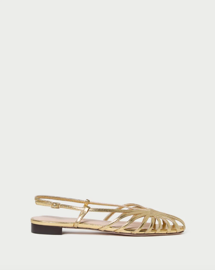 LOEFFLER RANDALL - Devon Lattice Slingback Sandal in Gold Shoes
