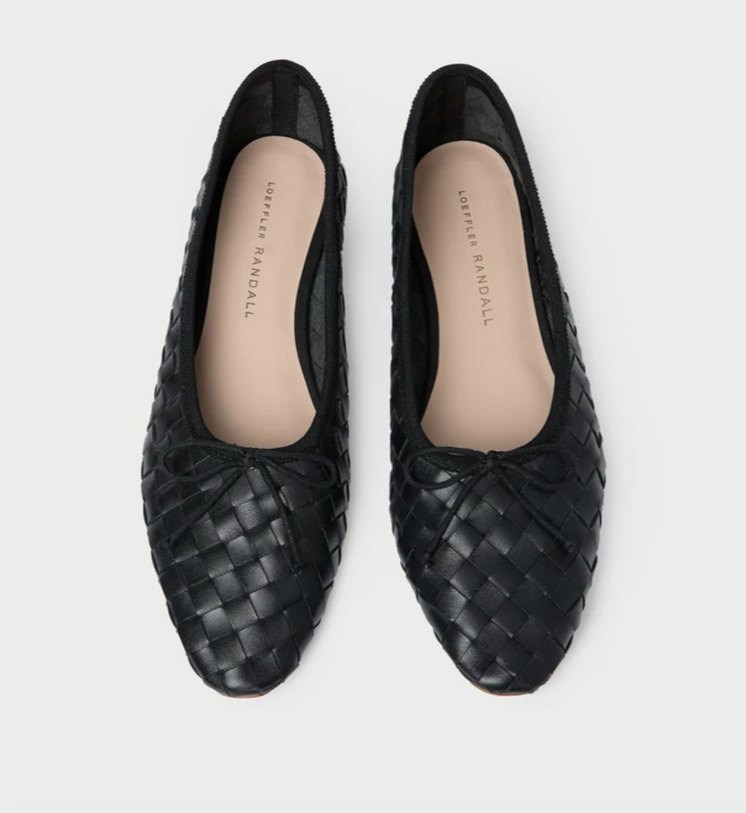 LOEFFLER RANDALL - Landry Woven Flat in Black Shoes
