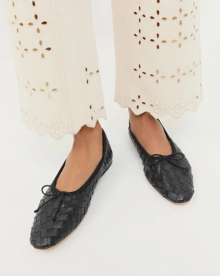 LOEFFLER RANDALL - Landry Woven Flat in Black Shoes