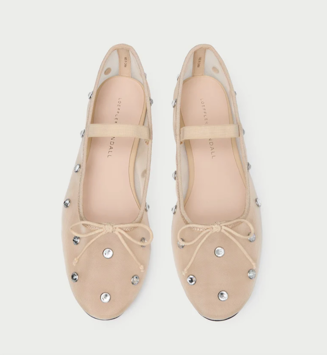 LOEFFLER RANDALL - Leonie Soft Ballet Flat in Caramel Clear Shoes