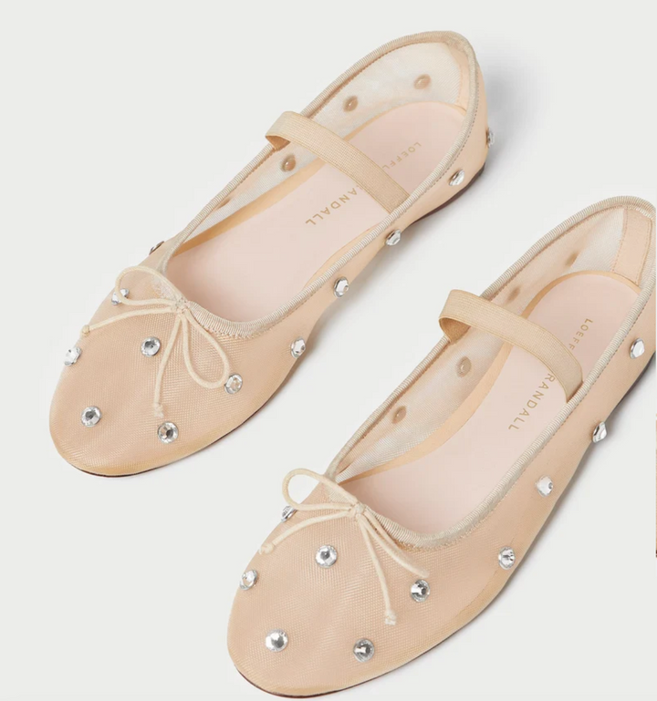 LOEFFLER RANDALL - Leonie Soft Ballet Flat in Caramel Clear Shoes