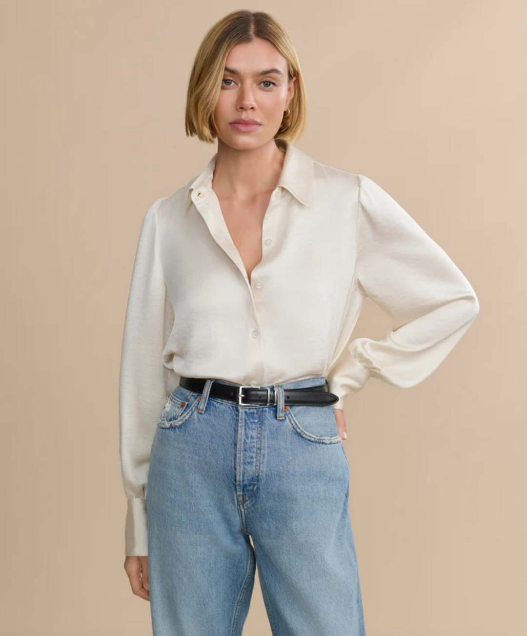 JENNI KAYNE - Remy Shirt in Ivory Blouse