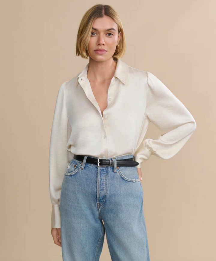 JENNI KAYNE - Remy Shirt in Ivory Blouse