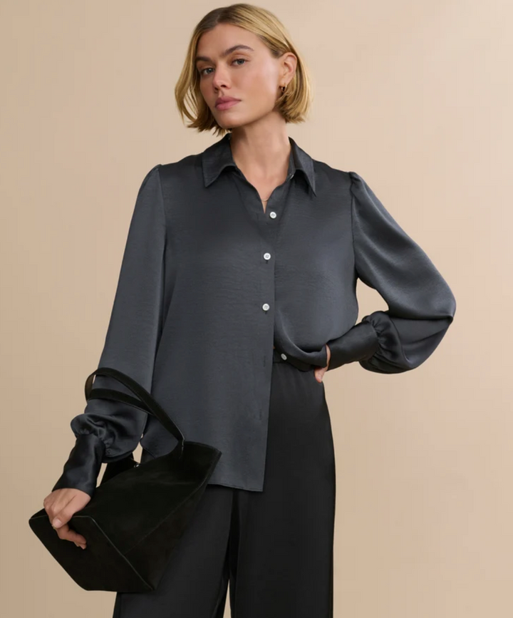 JENNI KAYNE - Remy Shirt in Slate Blouse