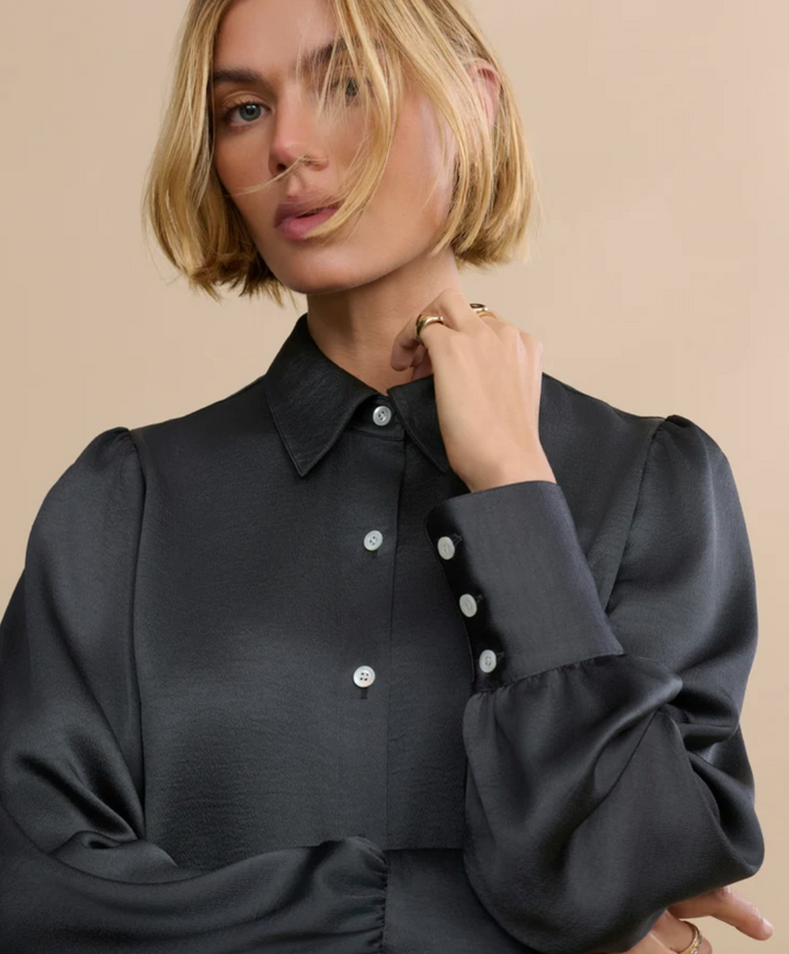 JENNI KAYNE - Remy Shirt in Slate Blouse