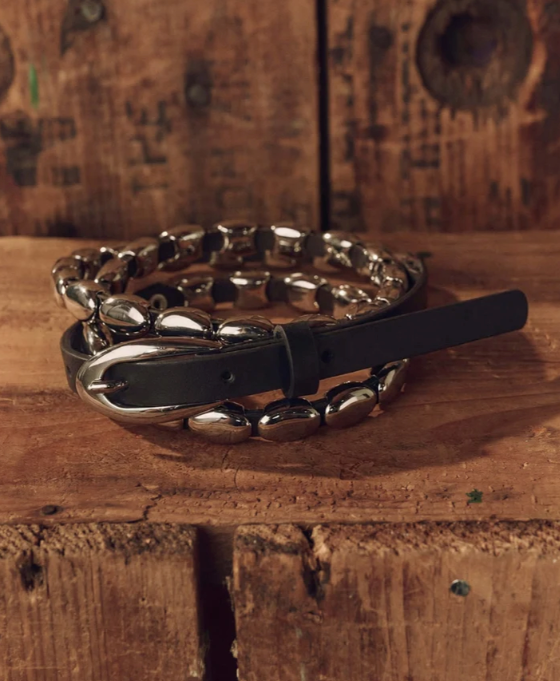 THE GREAT X STETSON - The Beaded Belt in Black/Silver