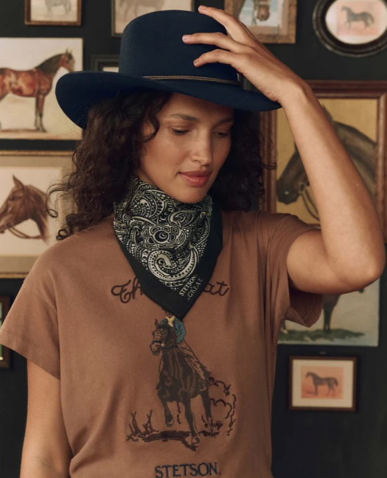 THE GREAT X STETSON - Stetson Western Paisley Scarf in Black Scarves