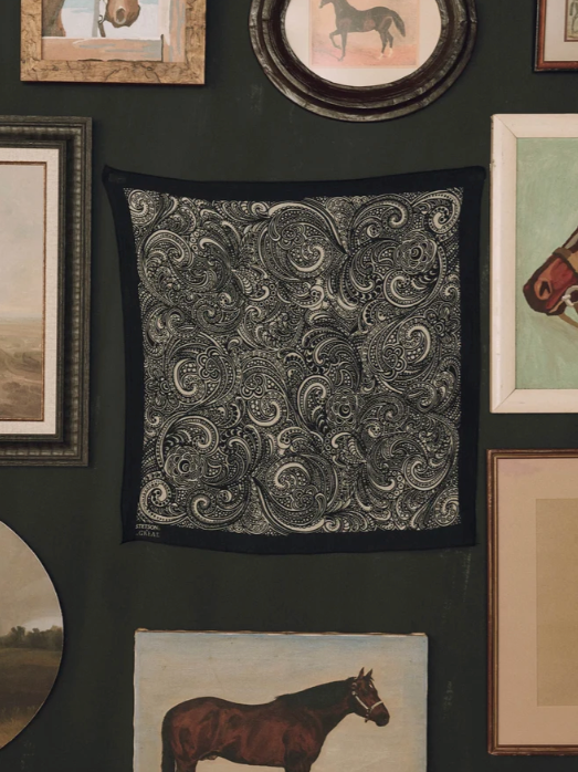 THE GREAT X STETSON - Stetson Western Paisley Scarf in Black Scarves