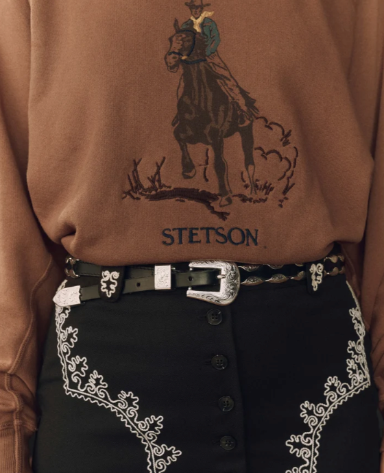 THE GREAT X STETSON - The Western Hardware Belt in Black/silver
