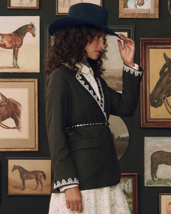 THE GREAT X STETSON - The Soutache Suit Jacket in Black Blazer