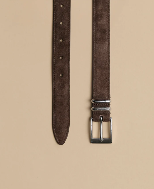 JENNI KAYNE - Suede Danner Belt in Brown Belt
