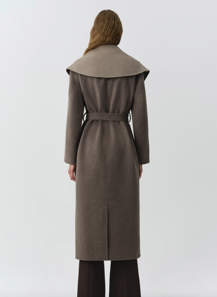 SIMKHAI - Allura Reversible Belted Coat in Mushroom Coats & Jackets