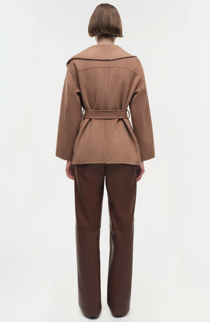 SIMKHAI - Rowen Fringe Jacket in Camel Coats & Jackets