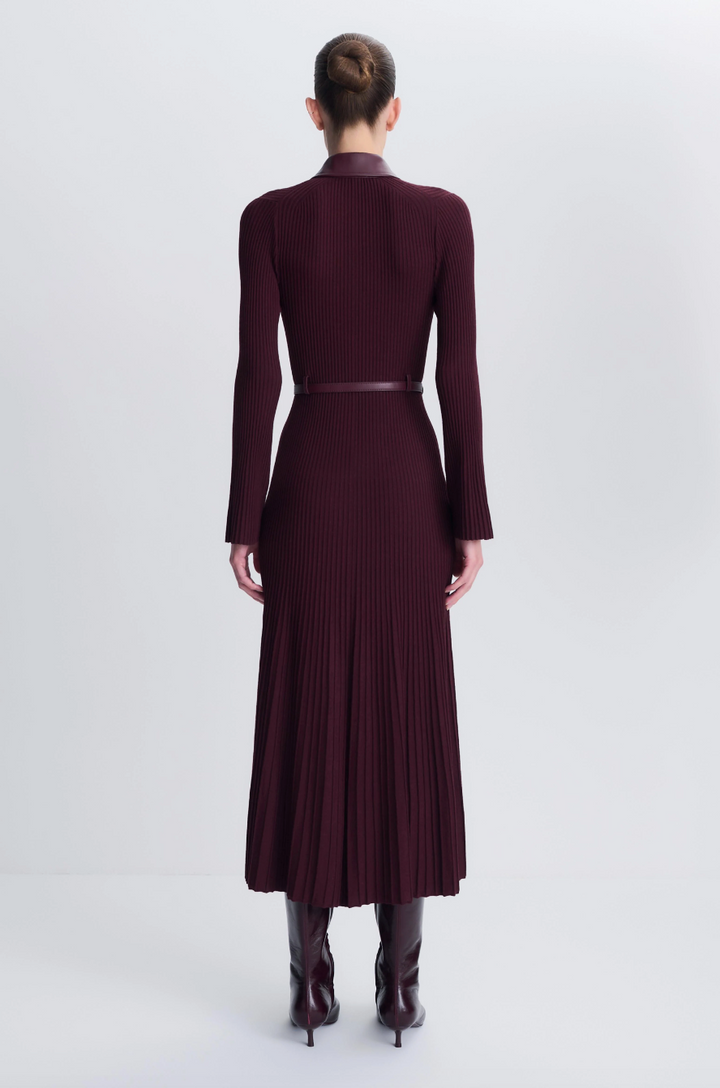SIMKHAI - Ismelle Collared Dress in Fig Dresses