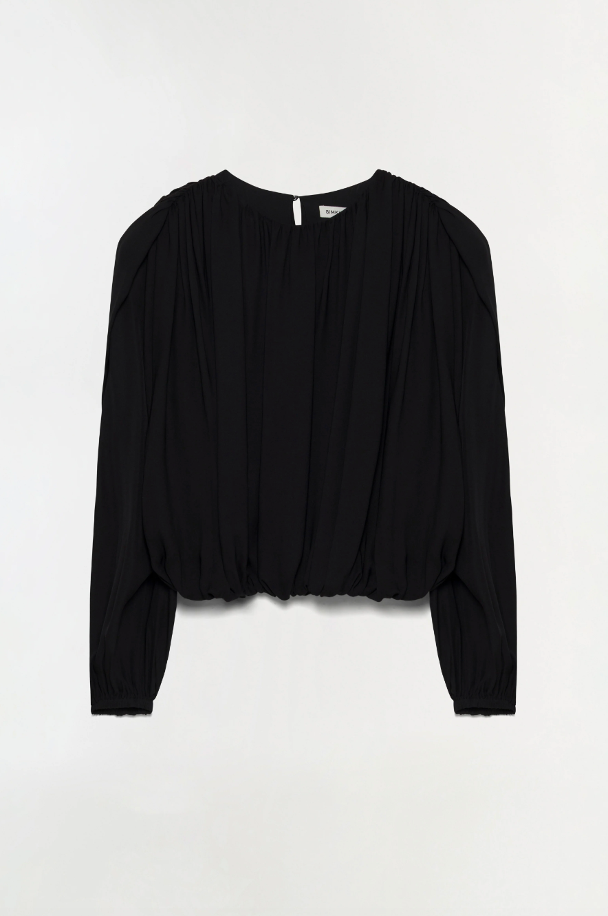 SIMKHAI - Frida Top in Black Blouse
