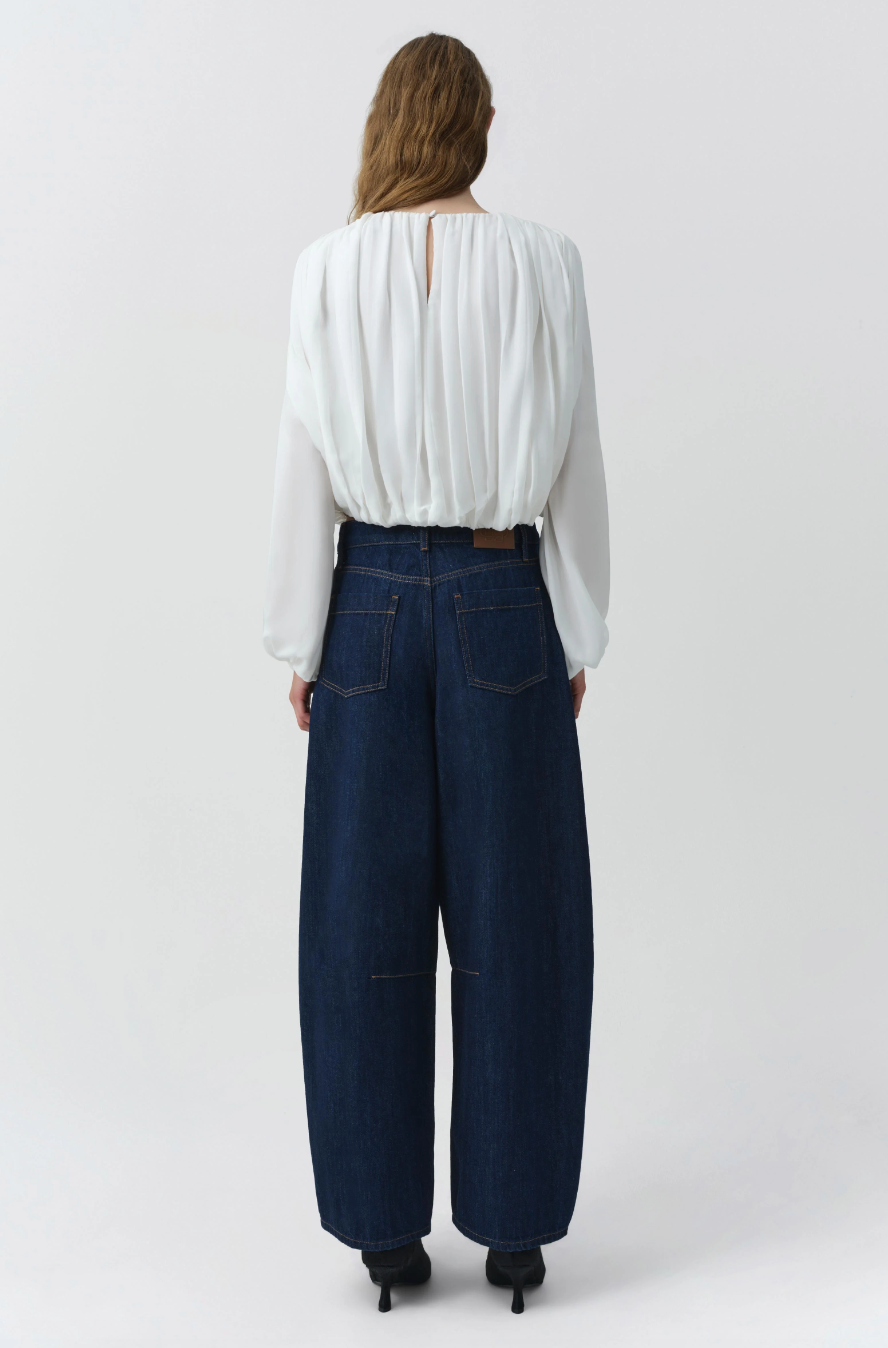 SIMKHAI - Frida Top in Oyster/Ivory Blouse
