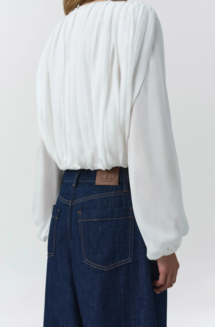 SIMKHAI - Frida Top in Oyster/Ivory Blouse
