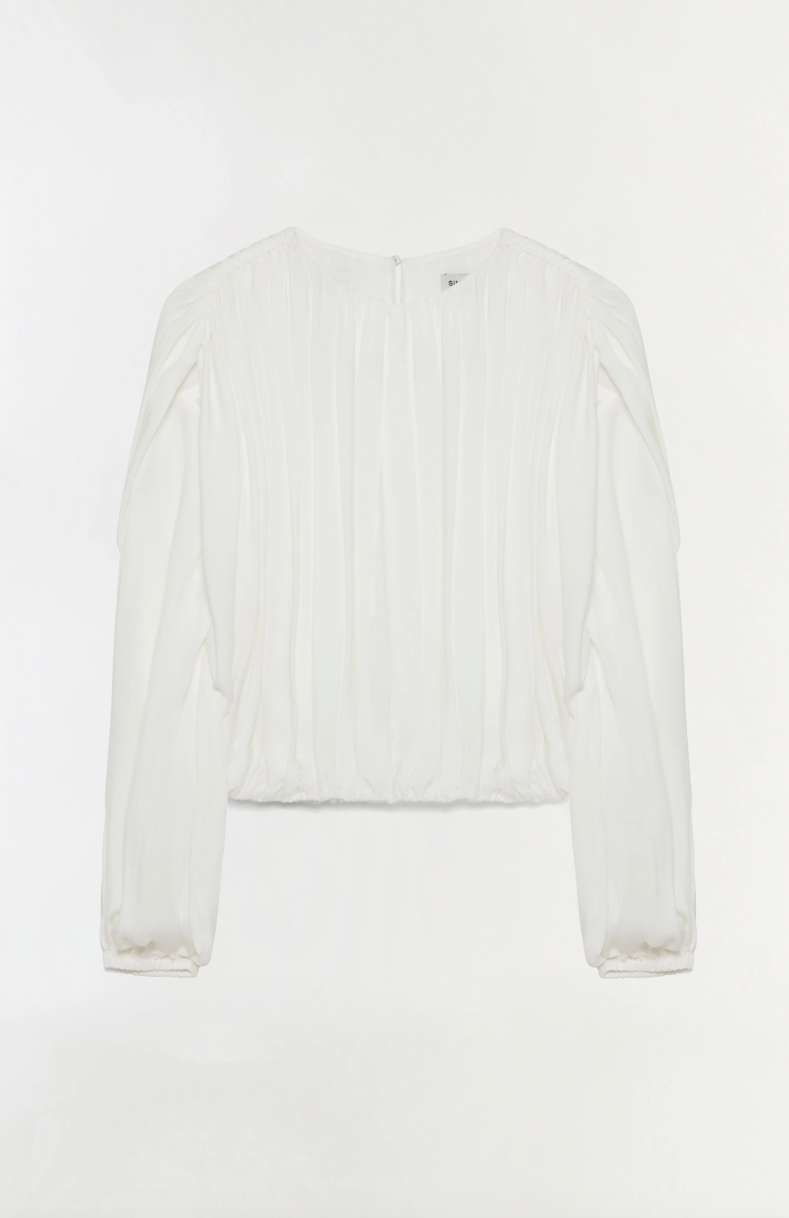SIMKHAI - Frida Top in Oyster/Ivory Blouse