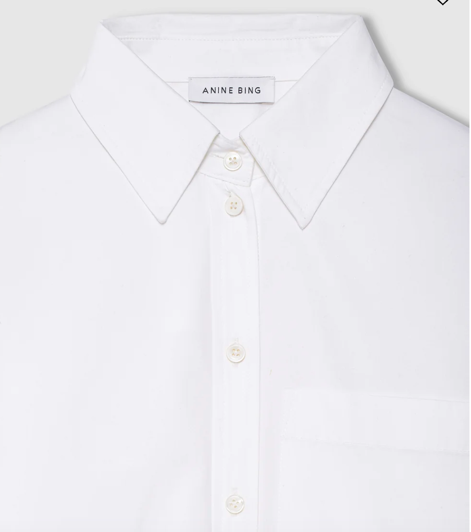 ANINE BING - Scott Shirt in White Shirt