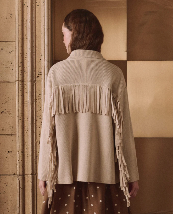 THE GREAT - The Western Fringe Sweater Jacket Cardigans